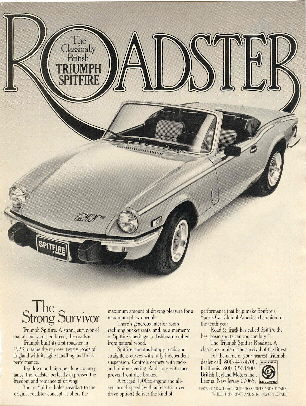 Triumph Spitfire 1500 Werbung -  The Classically Britsh Triumph Spitfire Roadster -